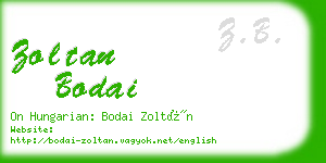 zoltan bodai business card